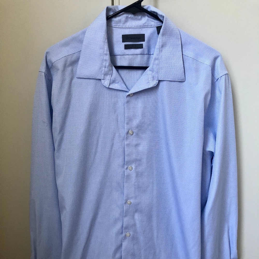 Calvin Klein Slim Fit Blue Dress Shirt